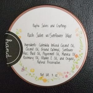 Rash Salve 3 oz Sunflower Wax